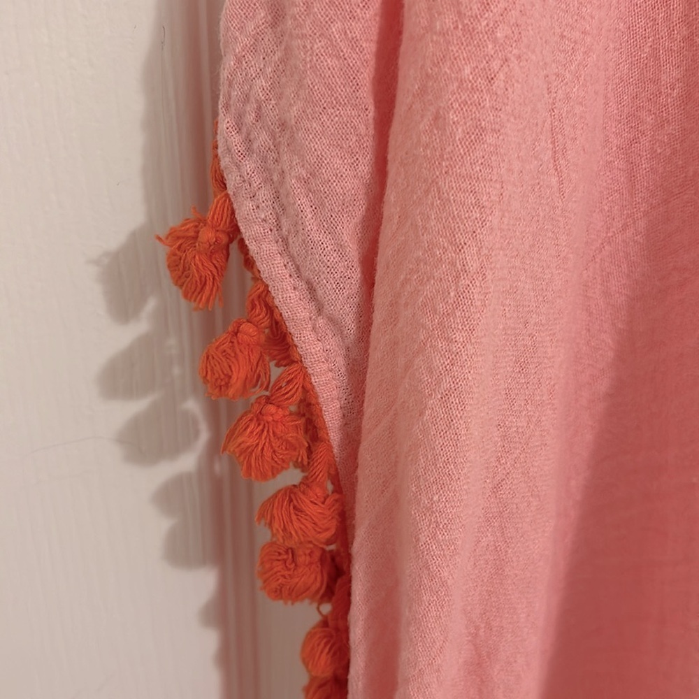 Tuckernuck Pomander Place Katie Tassel Caftan Swim Cover Up Pink Size S/M - Picture 4 of 7